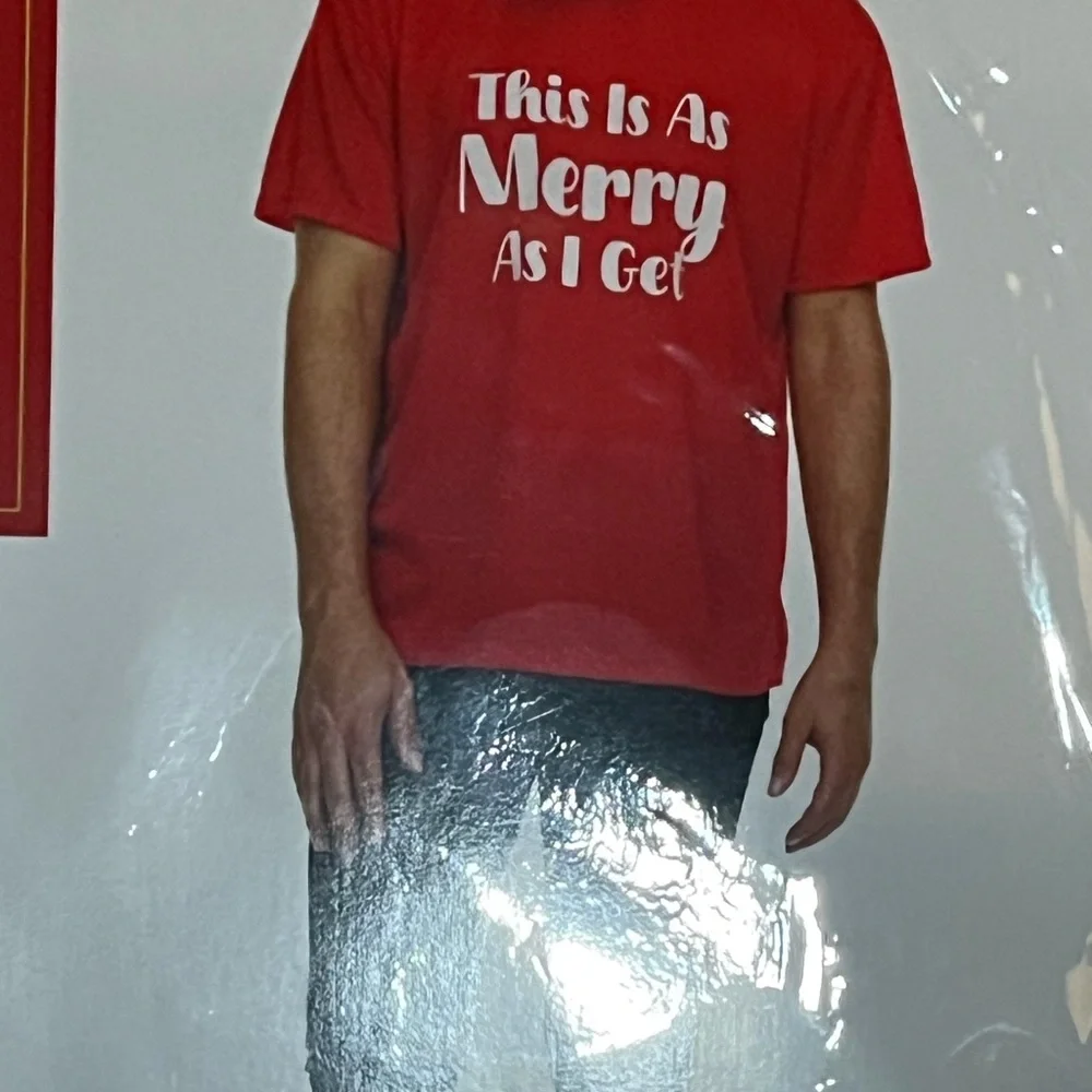Santa T-Shirt with Hat and Beard - Picture 3 of 4
